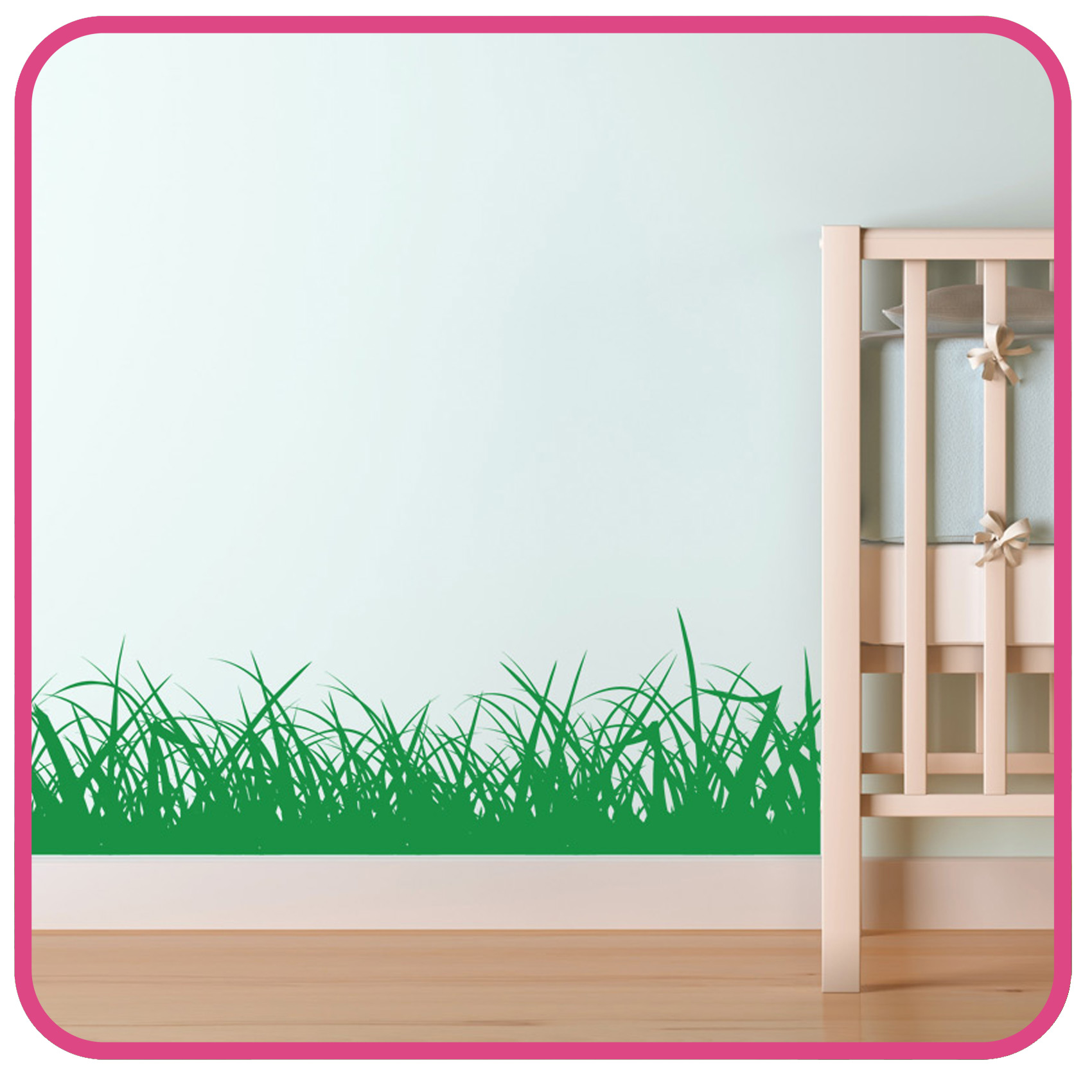 GRASS BORDER WALL STICKER KIDS NURSERY ART DECALS K2 eBay
