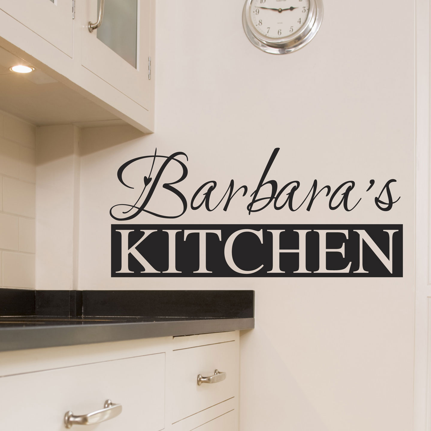 PERSONALISED KITCHEN WALL STICKER ART QUOTES DECALS W54 eBay